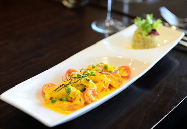 Moda's Signature dish Gamberoni Con Zafferano